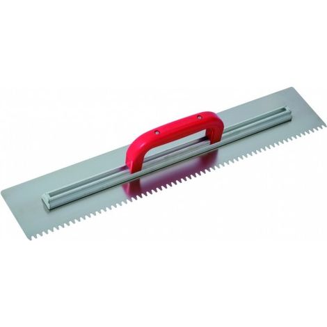 Taliaplast – Platoir à colle spécial ite 60x11,5cm – Lame inox trempé 0,7mm – Côté denté spécial I.T.E – Renfort aluminium pour rigidité