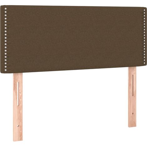 Testiera letto accessorio camera da letto mobili LED 100 x 5 x 78/88 cm tessuto marrone scuro TDL0200903
