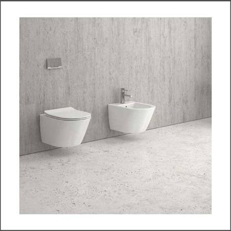 WC sospeso senza brida sedile soft-close KLEA-S kamalu (1/2)
