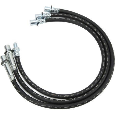 Kit de 3 flexibles de frein rallongés en caoutchouc pour l'avant et l'arrière, compatibles avec Hilux LN106R, LN46, RN46 et YN65R. (1/5)