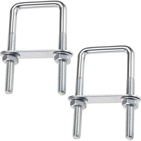 Boulon en U M8 en acier inoxydable 304 – Dimensions 70 x 110 mm – Pack de 2 – Fixation robuste pour tuyaux et pièces mécaniques (1/5)