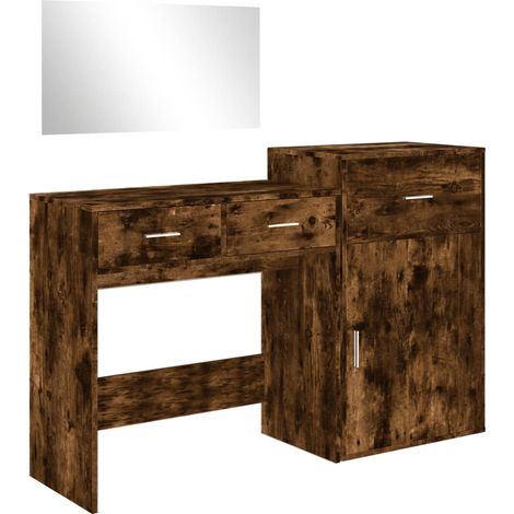 Maison Exclusive - Set da Toeletta 3 pz Rovere Fumo in Legno Multistrato