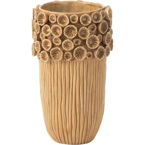 Vase Corail en Argile "Isidro" 41cm Ocre