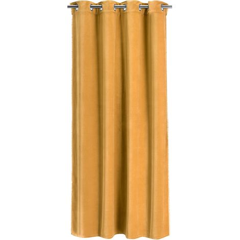 VIVARAISE - Rideau occultant Vivaraise Fara en coton 100% - Cannelle 135 x 280 cm (1/2)