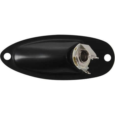 Deux prises jack mono de sortie guitare en forme de bateau de 1/4 pouce pour guitares électriques Stratocaster, noires. (1/5)
