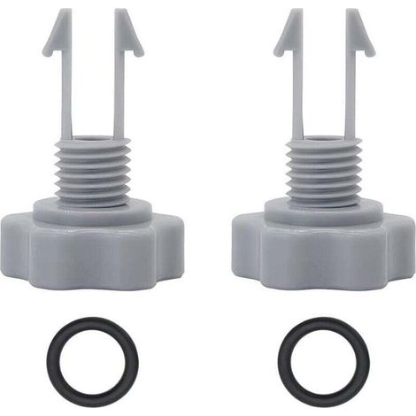 Lot de 2 soupapes de purge d'air et joints toriques de rechange pour pompe de filtration Intex 10460 10264-2 (1/4)