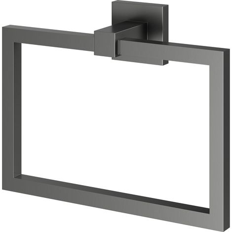 Colore Vector Gunmetal Grey Wall Mounted Towel Ring (1/5)