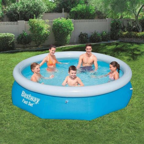 Trade Shop - Piscina Gonfiabile Fast Set Rotonda 305x76cm Predisposta Per Pompa Filtro 57266 - (1/3)