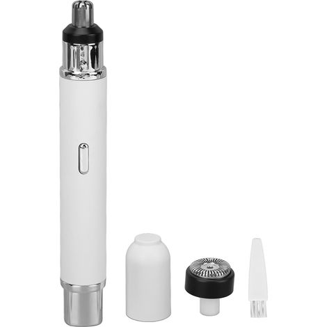 Tondeuse à poils de nez USB Mini 2 en 1 portable, silencieuse et rapide, pour les oreilles (blanche) (1/5)
