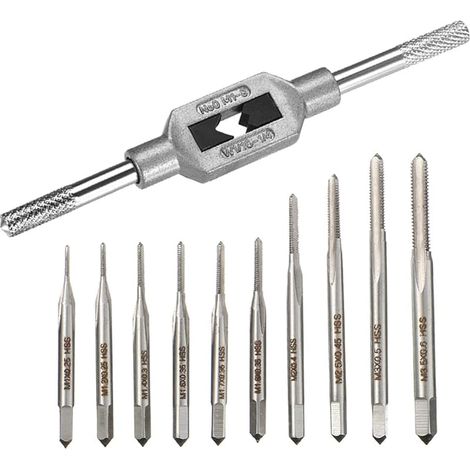 Lot de 10 tarauds M1-M3.5 métriques HSS M1-M8 (1/5)