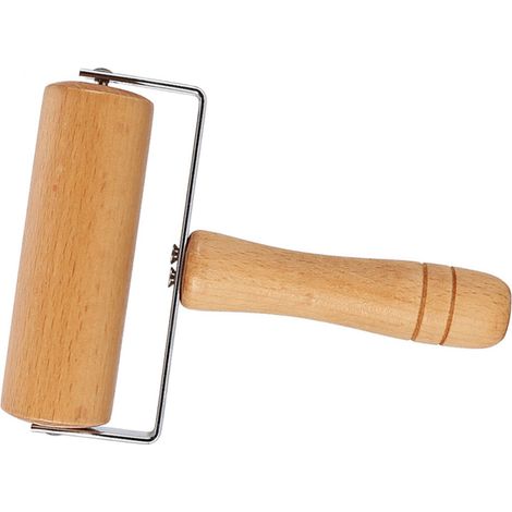 Rouleau à pâtisserie en bois massif, rouleau à pâte pour pizzas et raviolis avec poignée, rouleau à pâtisserie (style 4) (1/5)