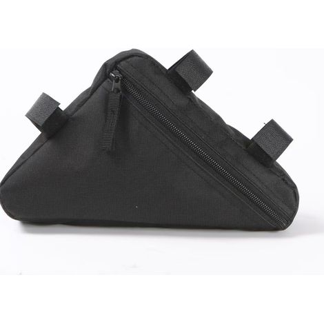 Borsa da telaio per bicicletta - Sgancio rapido sella anteriore - Accessori per bicicletta - Grande capacità - Nera