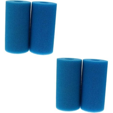 Lot de 4 Éponge Filtrante Type A, Filtre en Mousse pour Spa, Filtre de Piscine en Mousse, Cartouche de Filtre en Mousse, Réutilisables et Lavable, pour Spa, Piscine (1/4)