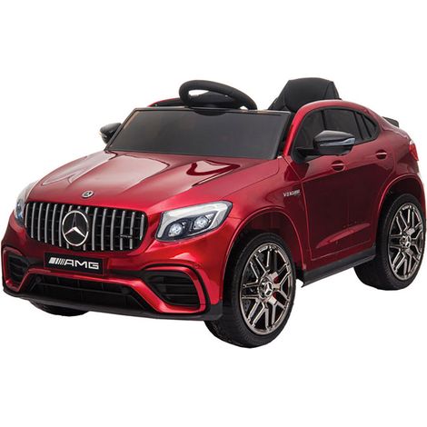 Macchina Elettrica per Bambini 12V con Licenza Mercedes GLC 63S Coupè Bordeaux Metallizzato