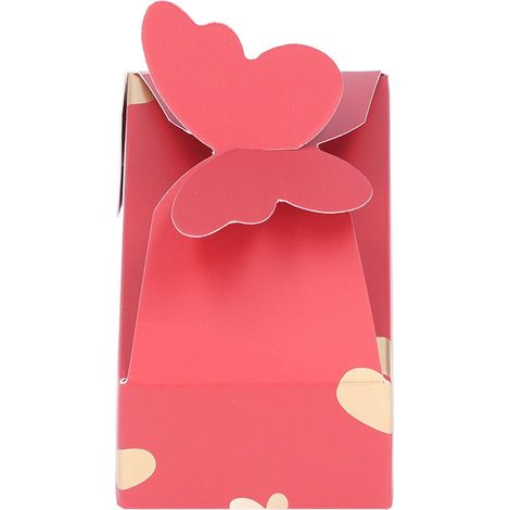 Set mit 50 chinesischen und europäischen Gastgeschenkboxen für Hochzeiten, Papiergeschenkboxen für Süßigkeiten, rot 10x6x4cm. (1/5)