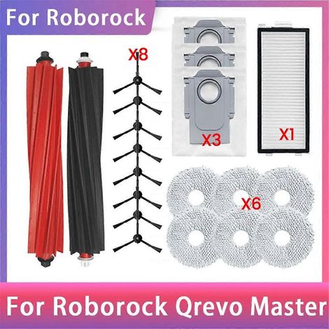Lot de 20 pièces de rechange pour brosse latérale Roborock Qrevo Master (voir illustration). (1/5)