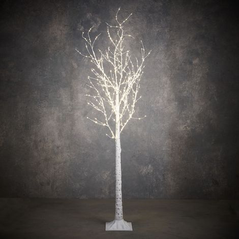 Luca Lightning LED Deko Birke mit Timer 180 cm warmweiß Baum