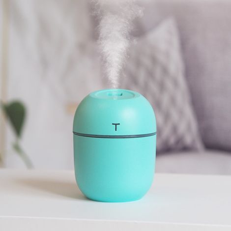 Mini humidificateur USB gris, diffuseur huiles essentielles portable, brumisateur silencieux maison voiture bureau chambre (1/5)