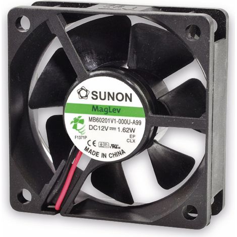 Ventilateur axial SUNON, EE60201S11000U999, 60x60x20 mm, 12 V-