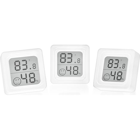 3 Pcs Thermometre interieur Hygromètre interieur Thermometre maison digital thermomètre intérieur pour Maison Entrepôt Terrarium Chambre Bébé Couveuse Cave (1/5)