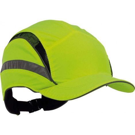 Casco contra golpes -First Base 3 Classic- amarillo con reflectante