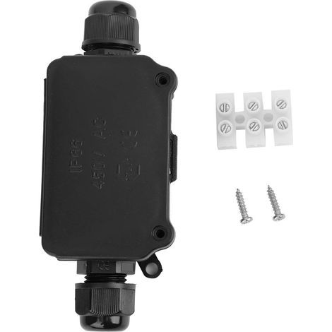 IP66 wasserdichte Anschlussdose, 2-Wege-Verteilerkabelsteckergehäuse in Schwarz, staubdicht (1/5)