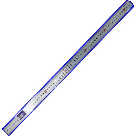 Dapetz ® Stainless Steel Metal Ruler 24" 60cm / 600mm Precision Long Measuring Tool with Dual Side Clear Metric & Imperial Markings Shatterproof Straight Edge with Hanging Hole (1/5)