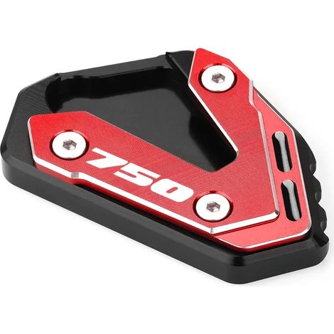 (GSxR750 Rouge 2) Compatible avec les motos SUZUKI GSX R 600, GSX-R 750, GSXR 1000 et 1000R. Accessoires moto : extension de béquille latérale, rehausseur de béquille, plaque de protection maxpower (1/4)