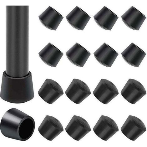 16 Paquet Embouts de protection de chaise,Embout pied de chaise Caoutchouc pied de chaise Protection Embouts (1/4)