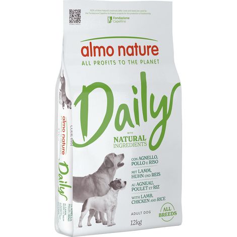 Almo Nature Dog Adult All Breeds Daily Agnello con Pollo e Riso - Almo Nature Dog Adult All Breeds Daily Agnello con Pollo e Riso - Sacco Da 12 Kg