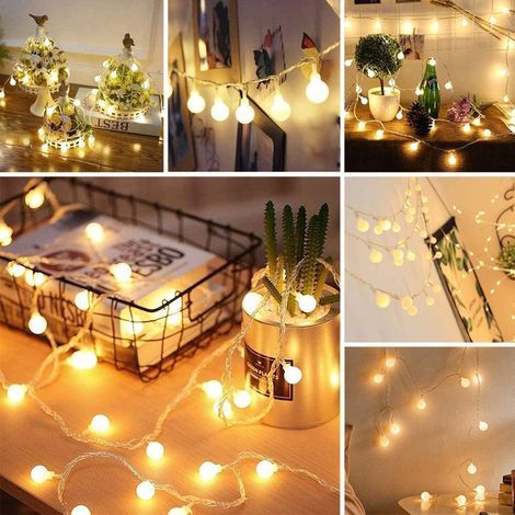 Guirlande Lumineuse Extérieur Intérieur 120 LEDs 15M - 8 Modes avec Fonction Automatique, Étanche IP65, Lampe pour Décoration Noël, Jardin, Fêtes et Maison - Branchement Prise Inclus (Blanc Chaud)​ [C (1/5)