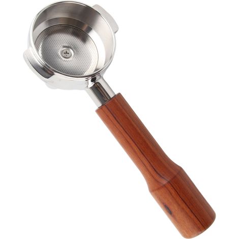 58-mm-Einkopf-Siebträger aus Edelstahl mit Rosenholzgriff, Modell C1, für die Extraktion von Kaffee und Tee (1/5)