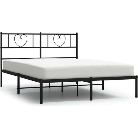 Maison Exclusive - Estructura cama sin colchón con cabecero metal