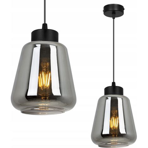 LAMPE SUSPENDU MODERNE ÉLÉGANT ABAT-JOUR EN VERRE (1/5)