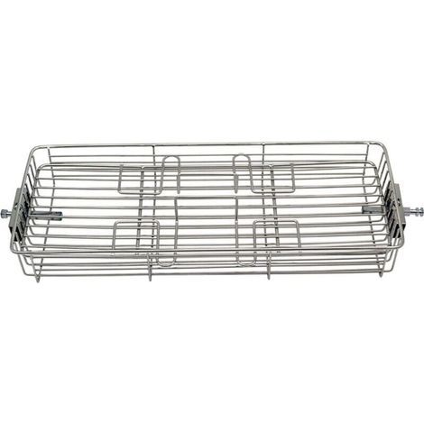 Panier de Cuisson Tourne Broche d'acier Inoxydable, Grille Poisson Barbecue, Panier de Cuisson Plat pour Viande Poisson Fruits et Légumes Pain, pour Barbecue et Four (1/5)