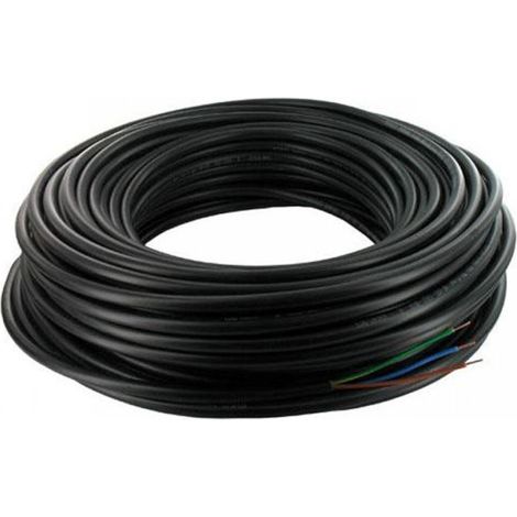 Câble électrique R2V 3G2.5mm – 100m – Conducteurs en cuivre – Gaine PVC noir – Pour installations fixes 230V – Id Cables