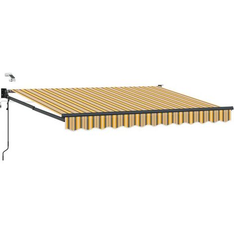 Store banne électrique rétractable, gris jaunâtre, 3,5 x 2 mètres (1/5)
