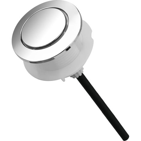 Bouton Poussoir Chasse d'Eau, Dimensions 38 x 46 mm, Boutons Pression Universels pour Réservoir d'Eau de WC, Bouton de Chasse d'Eau