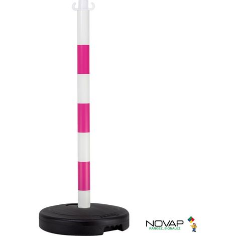 Poteau PVC Rose FME/Blanc sur socle à lester 9kg - 2001786