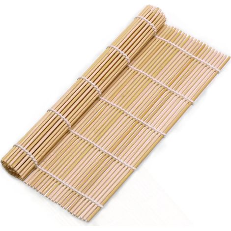 Tapis À Sushi - 1 Pièce - Bambou Naturel - Rouleau Pour Maki - Cuisine Japonaise Débutant (1/5)