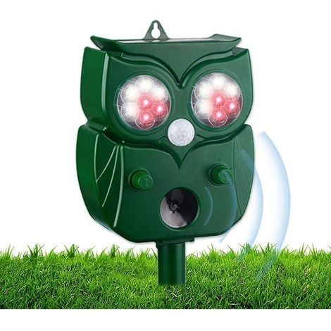 Outdoor Cat Repellent, Ultrasonic Cat Repellent with 5 Adjustable Modes, Solar-Powered Cat Repellent, Pet Repellent, Ultrasonic Rodent Repellent, for Dogs, Cats, Rabbits, and Foxes (1/5)