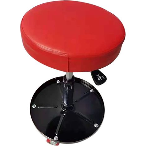 Tabouret roulant de garage rond, réglable, multifonctionnel, pneumatique, pour mécanicien, siège à roulettes (1/5)