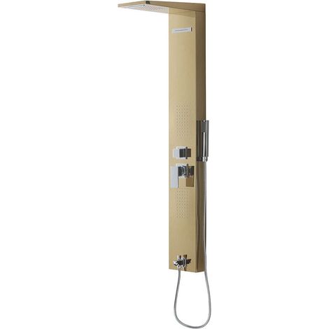 Duschpanel Gold Mit Hydromassage Und Modernem Wanddesign H 150Cm