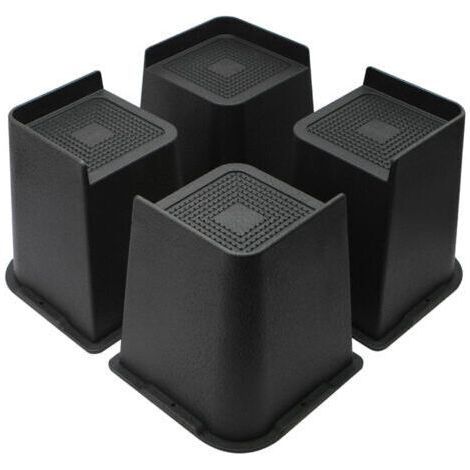 Rehausseurs de meubles, lot de 4, 15,2 cm, forme en L, blocs de surélévation pour lit, canapé, bureau, table, étagère, rehausseurs de chaises, rehausseurs de canapé, supports de levage pour meubles ju (1/5)