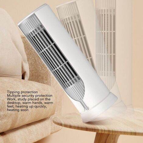 NALOOKAMIC Chauffage électrique Portable, Mini PTC, ventilateur de bureau silencieux, pour bureau, chambre à coucher, salon, prise ue, 220V (1/3)
