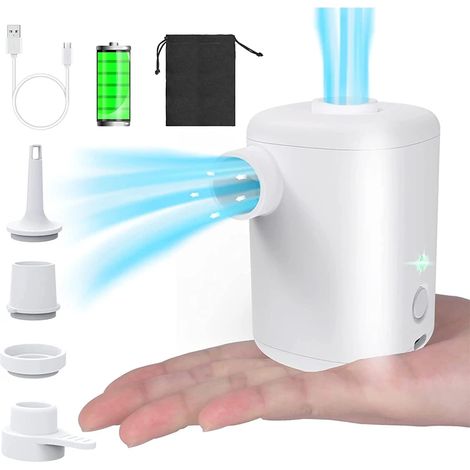 Mini pompe à air électrique pour bouée gonflable blanche (1/5)