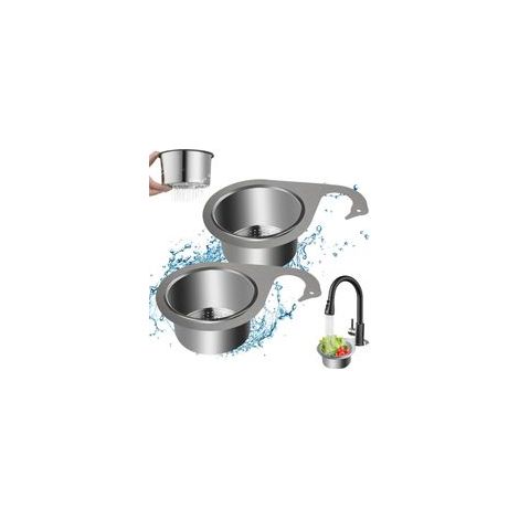 Stainless Steel Swan Sink Strainer Basket 2 Pieces Swan Shaped Filter Basket Kitchen Sink Basket Multi function Drain Basket for Fruits Vegetables Was