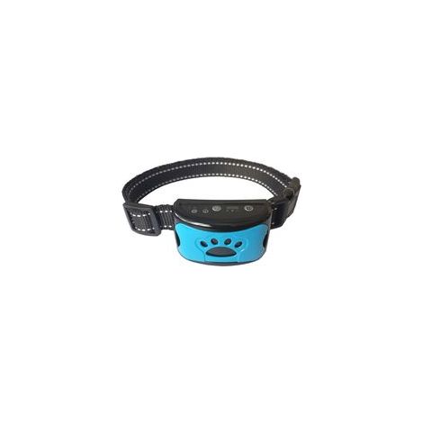 Collier anti-aboiement rechargeable automatique, son/vibration, 7 niveaux de sensibilité, bleu – (1/5)