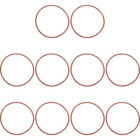 Joint Torique en Silicone 99x105x3mm (ID x OD x Largeur), 20PCS Joint d'Étanchéité Bocaux Remplacement pour Réparation Plomberie Valves Tuyaux Robinet Voiture Gaz, Rouge (1/5)
