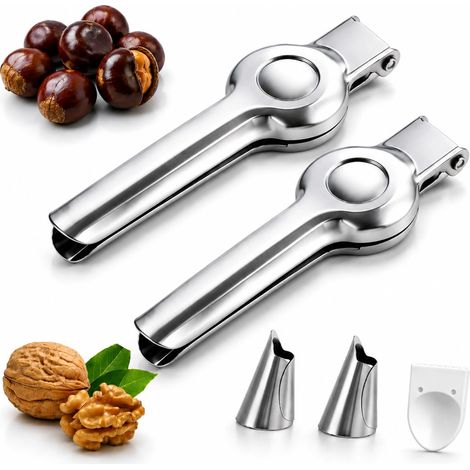 6PCS Coupe-Marrons, Pince Chataigne En Acier Inoxydable Pour Ouvrir Inciser Et Eplucher Les Fruits A Coque Pour Usage Domestique Et Cuisine (1/5)